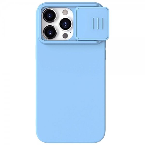 Nillkin iPhone 15 Pro Max Skal CamShield Silky MagSafe Ljusblå