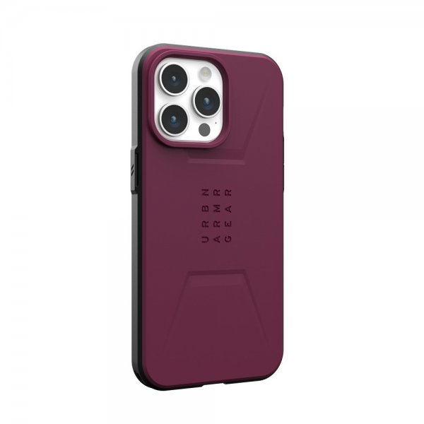 Urban Armor Gear (UAG) iPhone 15 Pro Max Skal Civilian MagSafe Bordeaux