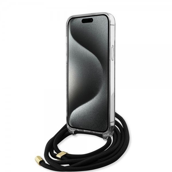 Guess iPhone 15 Pro Max Skal Crossbody Cord Svart