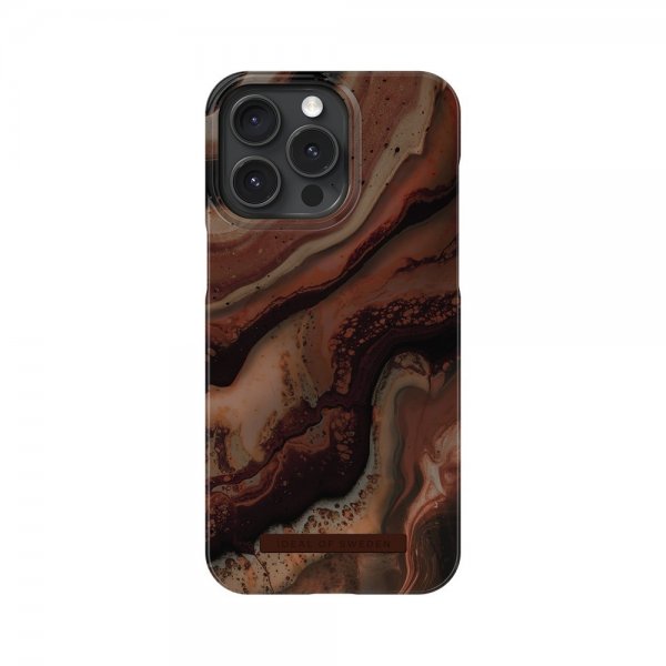 Ideal of Sweden iPhone 15 Pro Max Skal Fashion Case MagSafe Dark Amber Marble