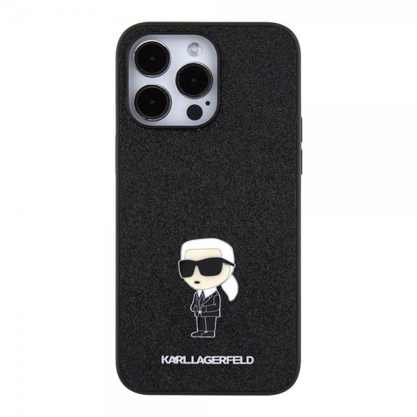Karl Lagerfeld iPhone 15 Pro Max Skal Fixed Glitter Svart