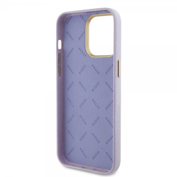 Guess iPhone 15 Pro Max Skal Full Glitter Wrapped Lilac