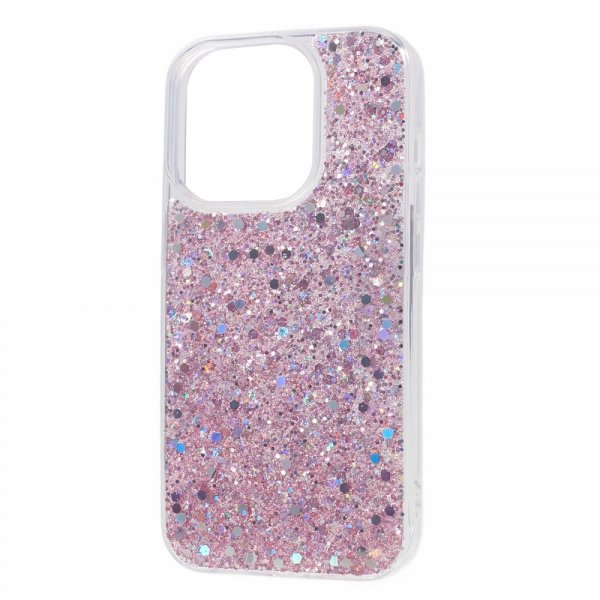 iPhone 15 Pro Max Skal Glitterpaljetter Rosa