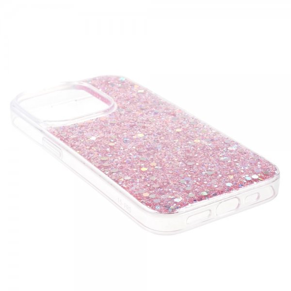 iPhone 15 Pro Max Skal Glitterpaljetter Rosa