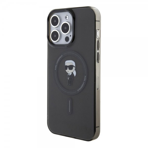 Karl Lagerfeld iPhone 15 Pro Max Skal Ikonik MagSafe Svart