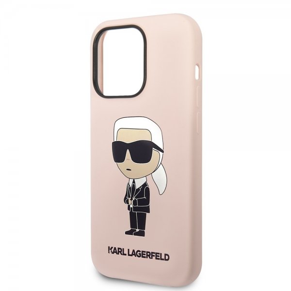 Karl Lagerfeld iPhone 15 Pro Max Skal Ikonik NFT Rosa