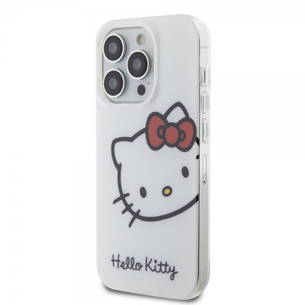 Hello Kitty iPhone 15 Pro Max Skal Kitty Logo Vit