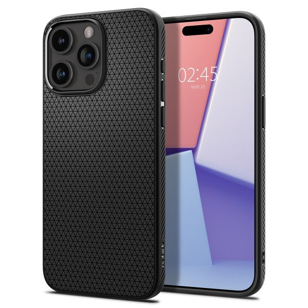 Spigen iPhone 15 Pro Max Skal Liquid Air Matte Black