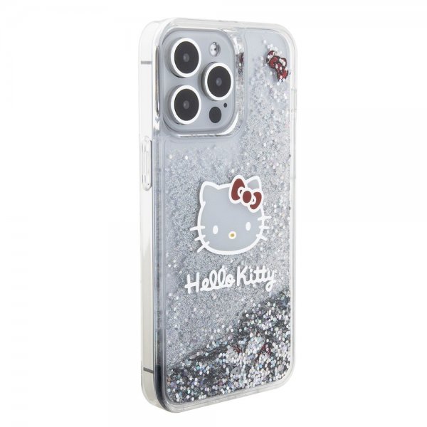 Hello Kitty iPhone 15 Pro Max Skal Liquid Glitter Translucent