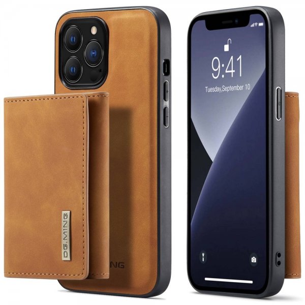 Dg.Ming iPhone 15 Pro Max Skal M1 Series Löstagbar Korthållare Brun