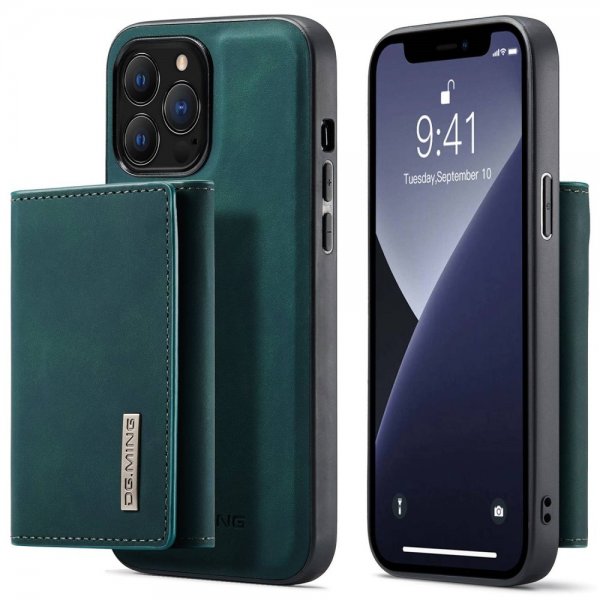 Dg.Ming iPhone 15 Pro Max Skal M1 Series Löstagbar Korthållare Grön