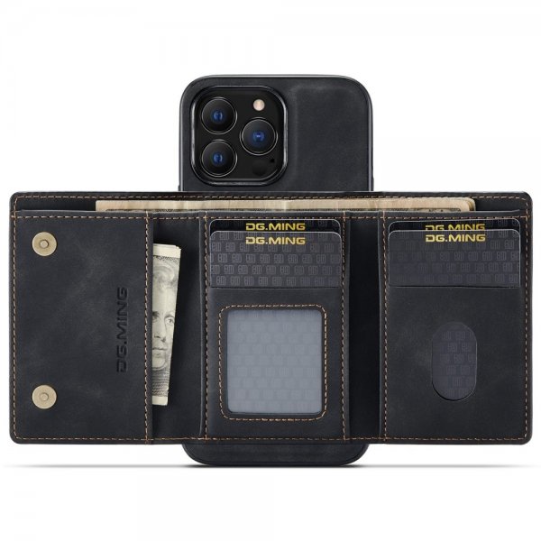 Dg.Ming iPhone 15 Pro Max Skal M1 Series Löstagbar Korthållare Svart