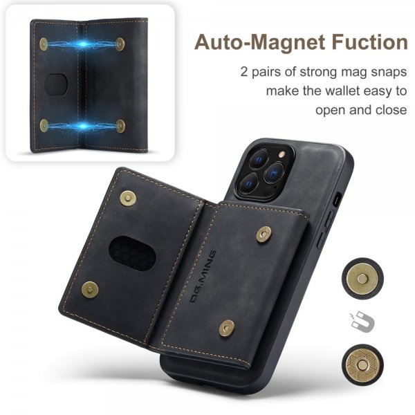 Dg.Ming iPhone 15 Pro Max Skal M2 Series Löstagbar Korthållare Svart