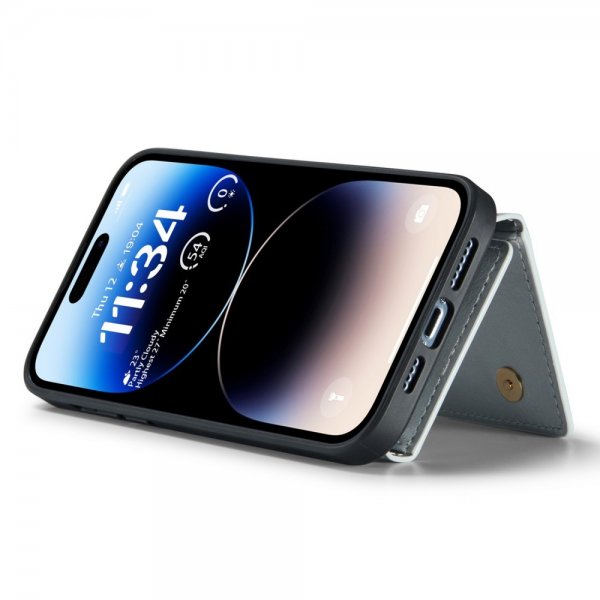 Dg.Ming iPhone 15 Pro Max Skal M3 Series Löstagbar Korthållare Glitter Silver