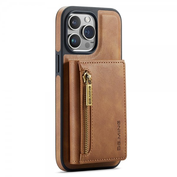 Dg.Ming iPhone 15 Pro Max Skal M5 Series Löstagbar Korthållare Brun