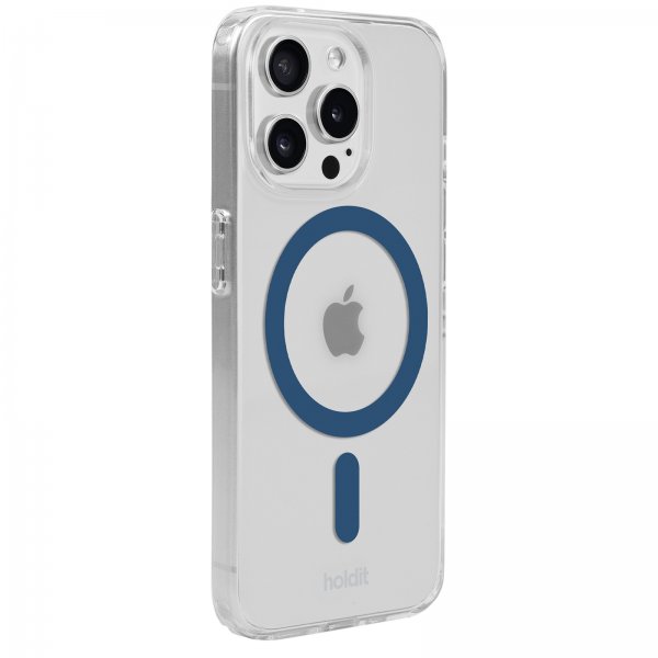 holdit iPhone 15 Pro Max Skal MagSafe Case Denim Blue Transparent