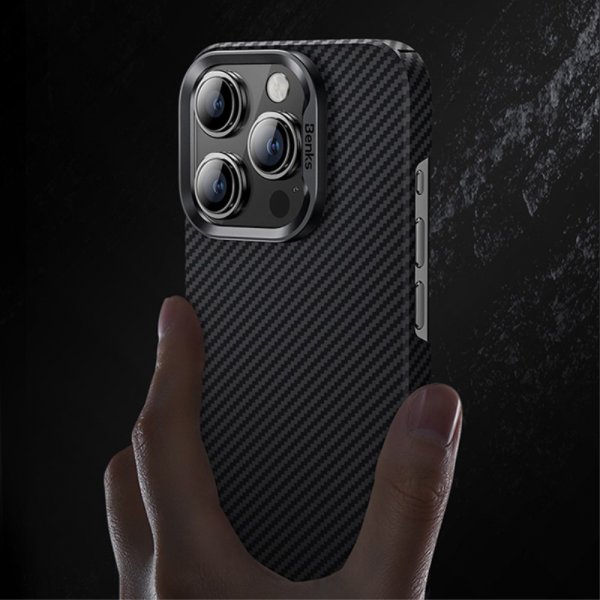 Benks iPhone 15 Pro Max Skal MagSafe Kevlar Svart