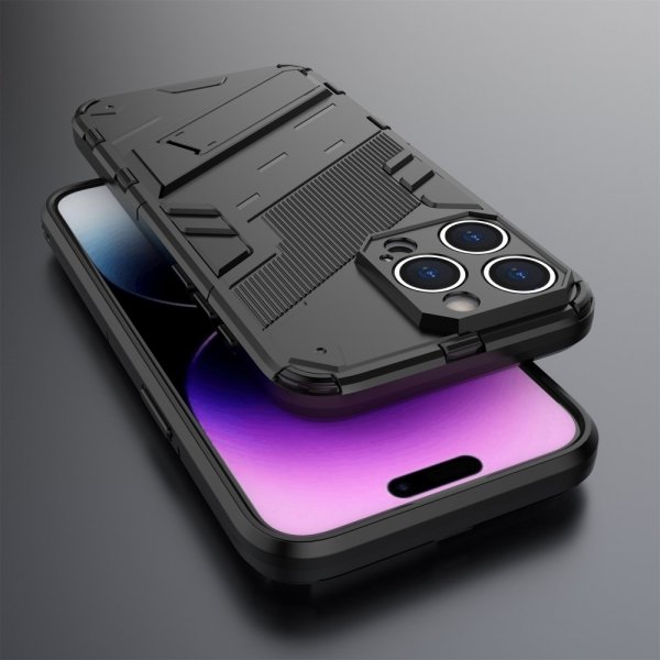 iPhone 15 Pro Max Skal med Stativ Svart