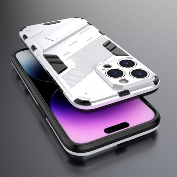 iPhone 15 Pro Max Skal med Stativ Vit