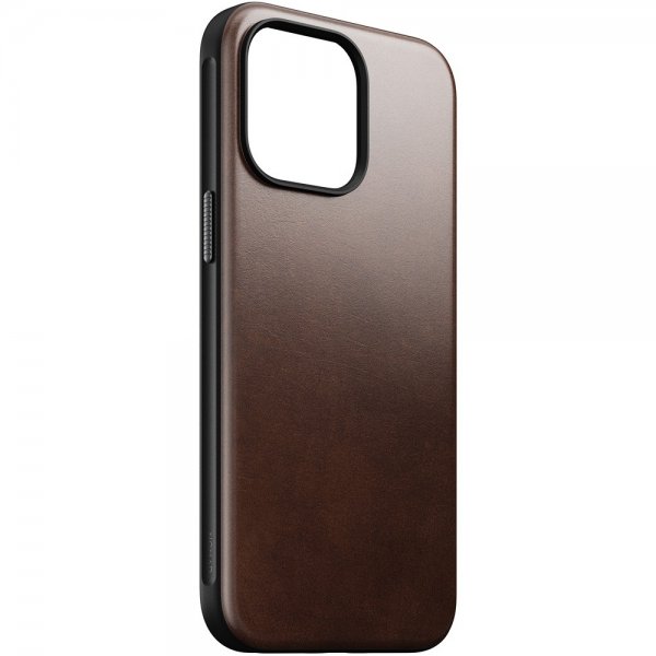Nomad iPhone 15 Pro Max Skal Modern Leather Case Horween Rustic Brown