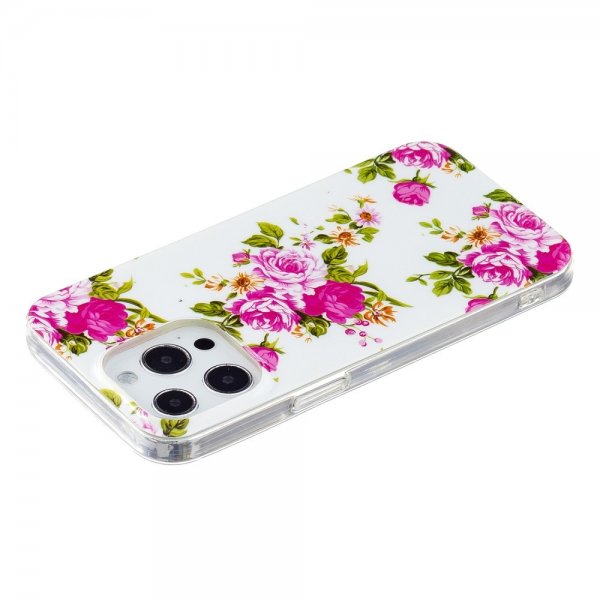iPhone 15 Pro Max Skal Motiv Rosor Vit
