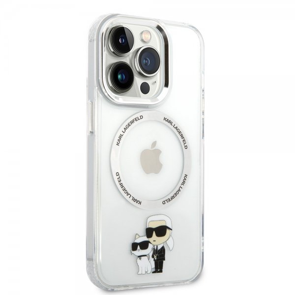 Karl Lagerfeld iPhone 15 Pro Max Skal NFT Karl & Choupette Transparent