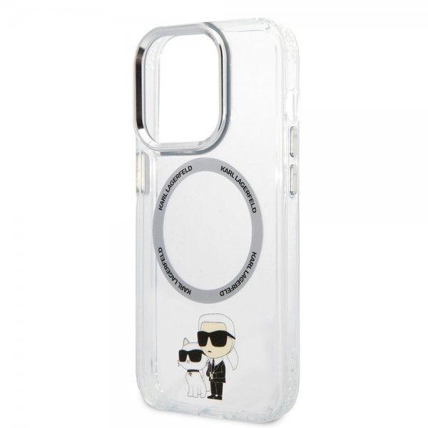 Karl Lagerfeld iPhone 15 Pro Max Skal NFT Karl & Choupette Transparent