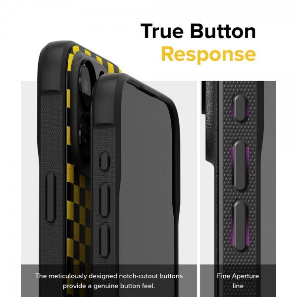 Ringke iPhone 15 Pro Max Skal Onyx Design Checkerboard Yellow