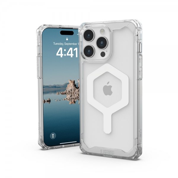 Urban Armor Gear (UAG) iPhone 15 Pro Max Skal Plyo MagSafe Ice Vit