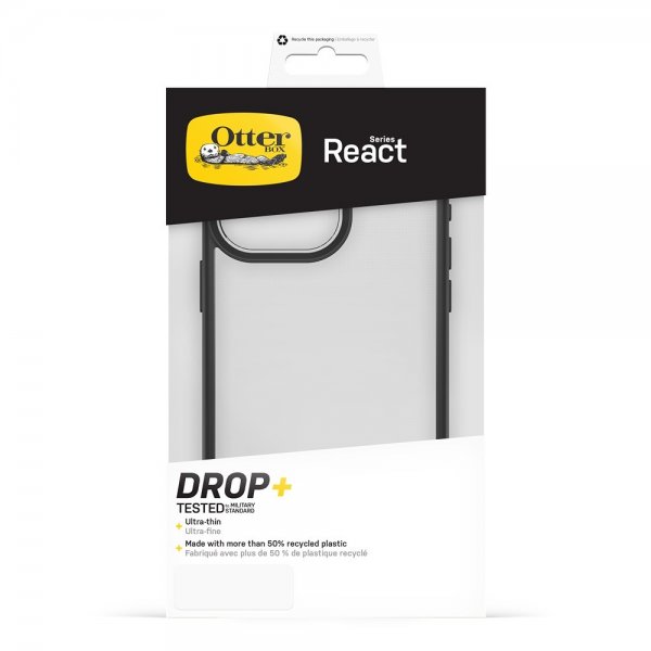Otterbox iPhone 15 Pro Max Skal React Black Crystal