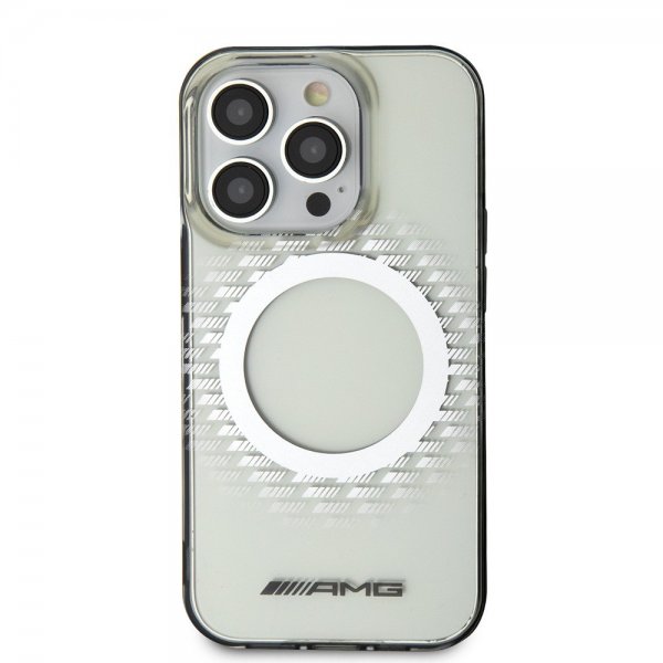Mercedes Benz iPhone 15 Pro Max Skal Rhombus Pattern MagSafe AMG Transparent