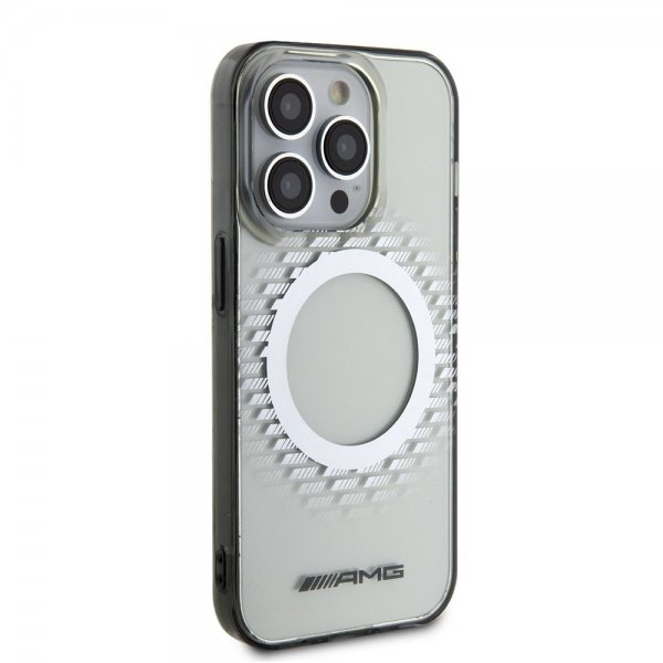 Mercedes Benz iPhone 15 Pro Max Skal Rhombus Pattern MagSafe AMG Transparent