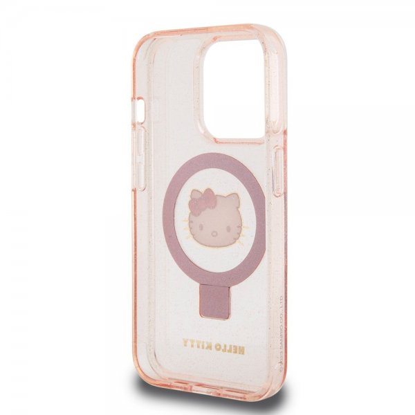 Hello Kitty iPhone 15 Pro Max Skal Ring Stand MagSafe Rosa