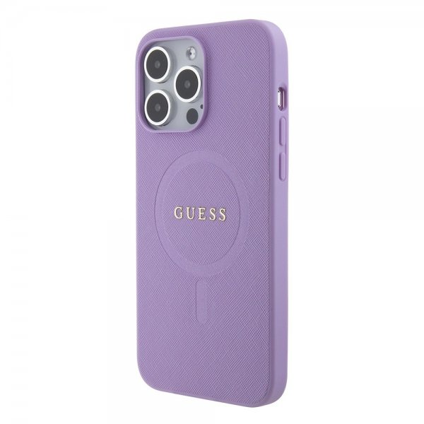 Guess iPhone 15 Pro Max Skal Saffiano MagSafe Lila