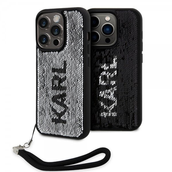 Karl Lagerfeld iPhone 15 Pro Max Skal Sequin Svart