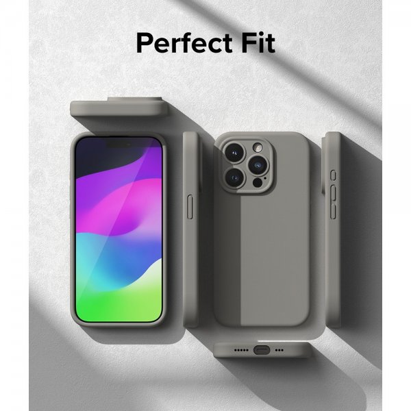 Ringke iPhone 15 Pro Max Skal Silicone Magnetic Grå