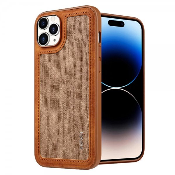 X-Level iPhone 15 Pro Max Skal Skarvad Brun