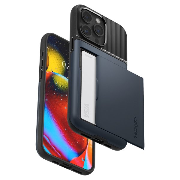 Spigen iPhone 15 Pro Max Skal Slim Armor CS Metal Slate