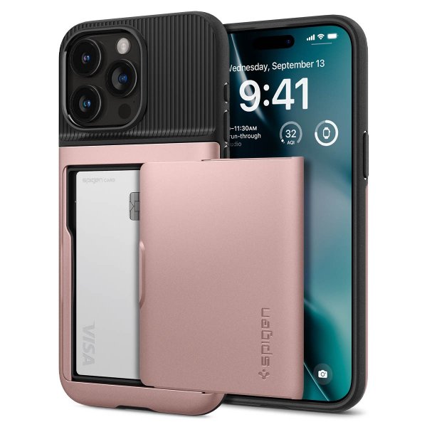 Spigen iPhone 15 Pro Max Skal Slim Armor CS Rose Gold