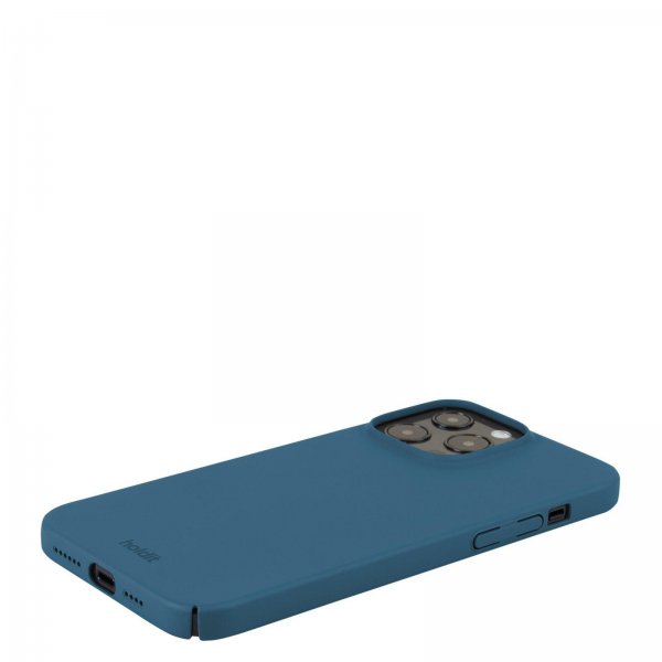 Holdit iPhone 15 Pro Max Skal Slim Case Denim Blue