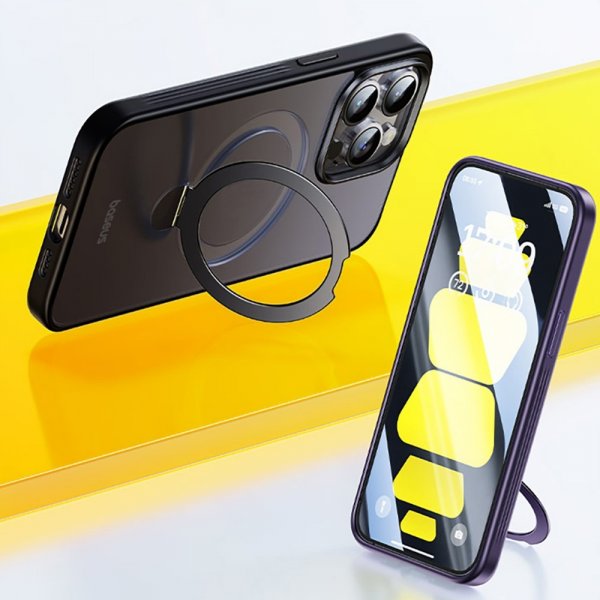 Baseus iPhone 15 Pro Max Skal Smart Ring Series MagSafe Svart