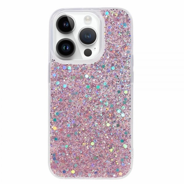 Nordic Covers iPhone 15 Pro Max Skal Sparkle Series Blossom Pink