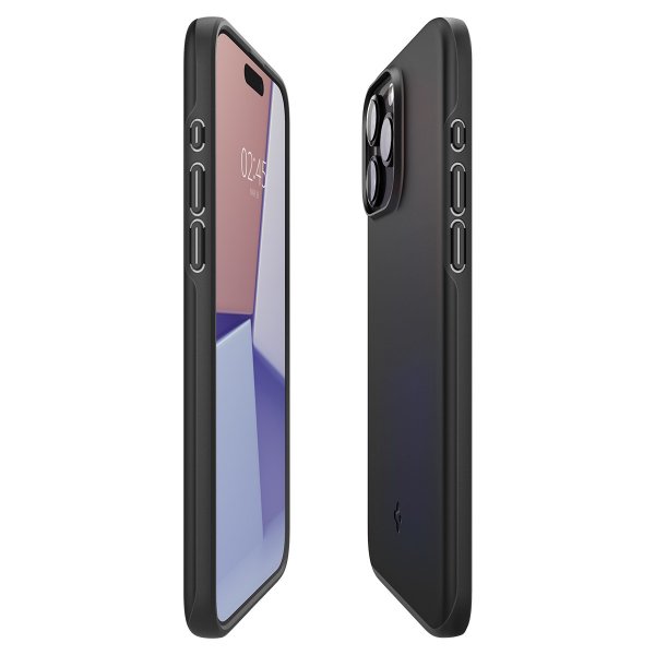 Spigen iPhone 15 Pro Max Skal Thin Fit Svart