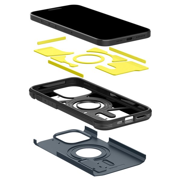 Spigen iPhone 15 Pro Max Skal Tough Armor MagFit Metal Slate