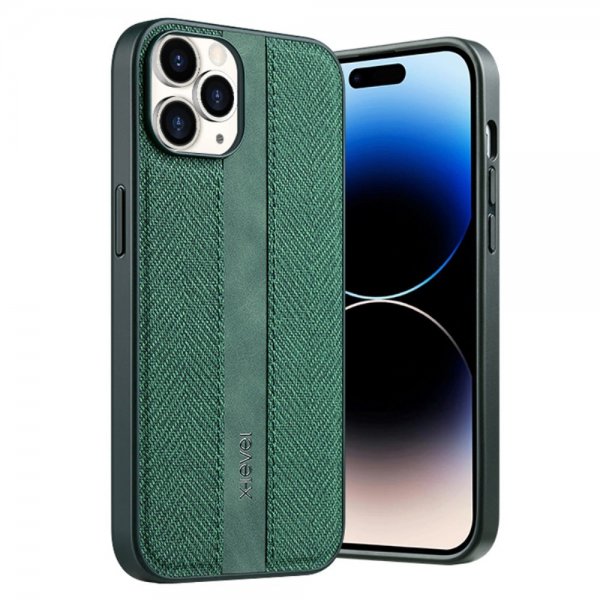 X-Level iPhone 15 Pro Max Skal Tygtextur Grön