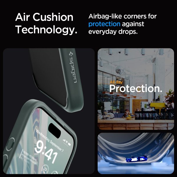 Spigen iPhone 15 Pro Max Skal Ultra Hybrid Abyss Green