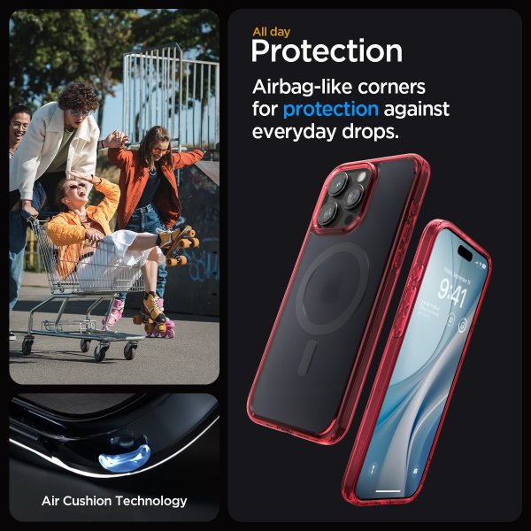 Spigen iPhone 15 Pro Max Skal Ultra Hybrid MagFit Frost Deep Red