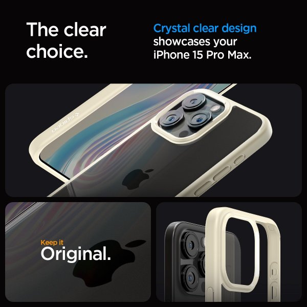 Spigen iPhone 15 Pro Max Skal Ultra Hybrid Mute Beige