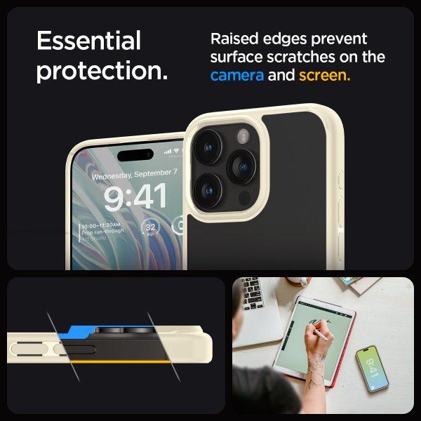 Spigen iPhone 15 Pro Max Skal Ultra Hybrid Mute Beige