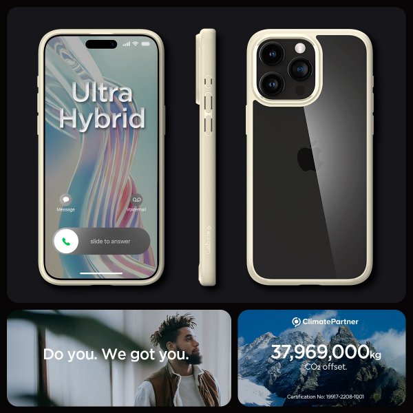 Spigen iPhone 15 Pro Max Skal Ultra Hybrid Mute Beige